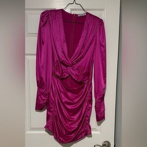 Elegant Fuchsia Mini Dress